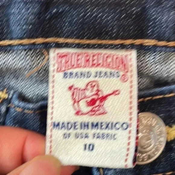 Kids True Religion Boys Jack Straight Leg Low Rise Medium washed Jeans - Size 10 - Picture 3 of 7